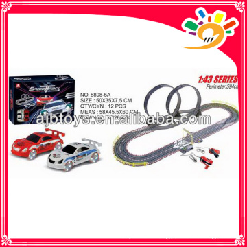 Pista de carreras pista larga coche de juguete con la mano del generador eléctrico pista de carreras de juguete